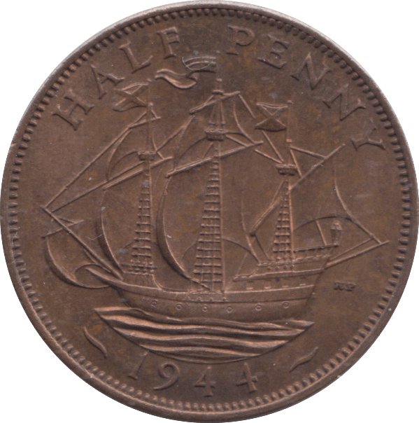 1944 HALF PENNY ( AUNC ) - HALFPENNY - Cambridgeshire Coins