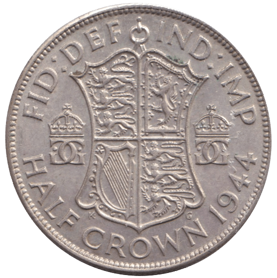 1944 HALFCROWN ( UNC ) - HALFCROWN - Cambridgeshire Coins