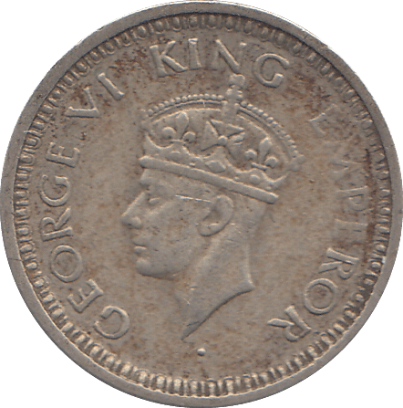 1944 INDIA QUARTER RUPEE - WORLD COINS - Cambridgeshire Coins