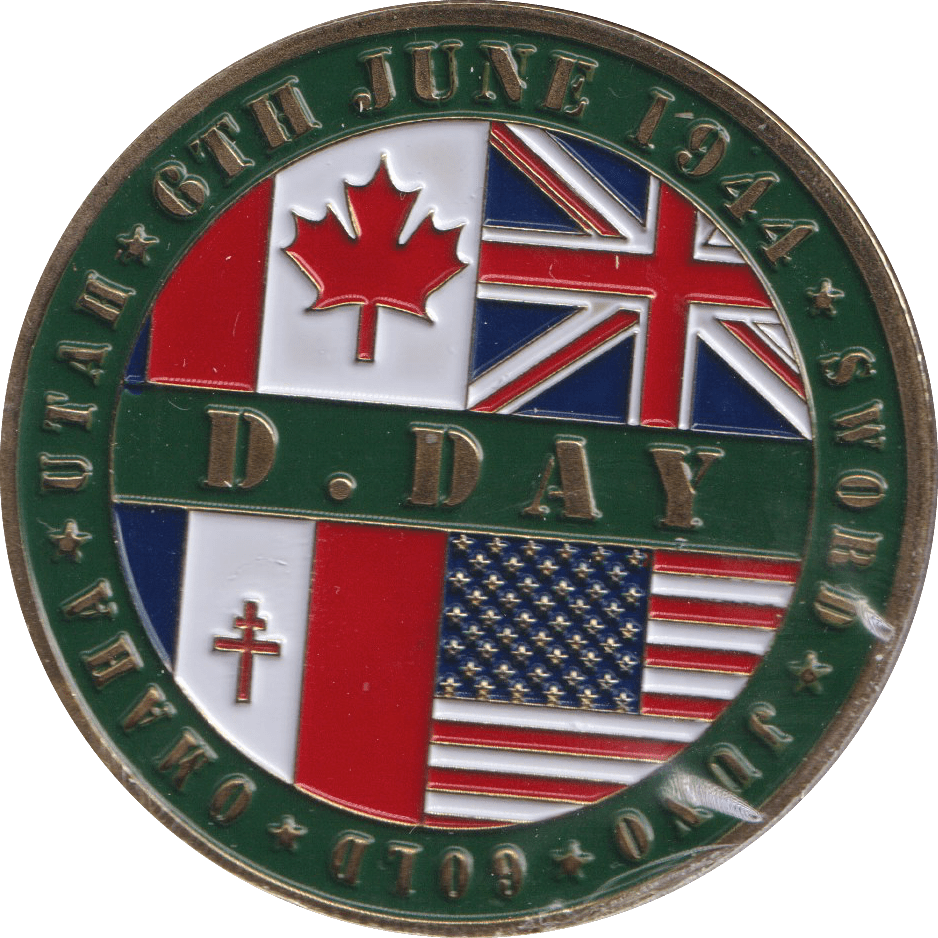 1944 MEDALLION D-DAY ENAMELLED 82ND AIRBORNE - MEDALS & MEDALLIONS - Cambridgeshire Coins