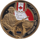 1944 MEDALLION D-DAY ENAMELLED GOLD BEACH BRITISH FORCES - MEDALS & MEDALLIONS - Cambridgeshire Coins