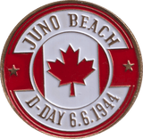 1944 MEDALLION D-DAY ENAMELLED JUNO BEACH CANADIAN FORCES - MEDALS & MEDALLIONS - Cambridgeshire Coins