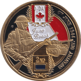 1944 MEDALLION D-DAY ENAMELLED JUNO BEACH CANADIAN FORCES - MEDALS & MEDALLIONS - Cambridgeshire Coins