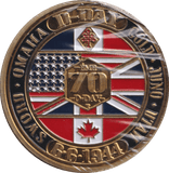 1944 MEDALLION D-DAY ENAMELLED VICTORY ALLIED FORCES - MEDALS & MEDALLIONS - Cambridgeshire Coins