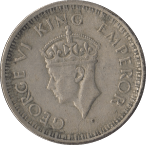 1944 QUARTER RUPEE INDIA - SILVER WORLD COINS - Cambridgeshire Coins