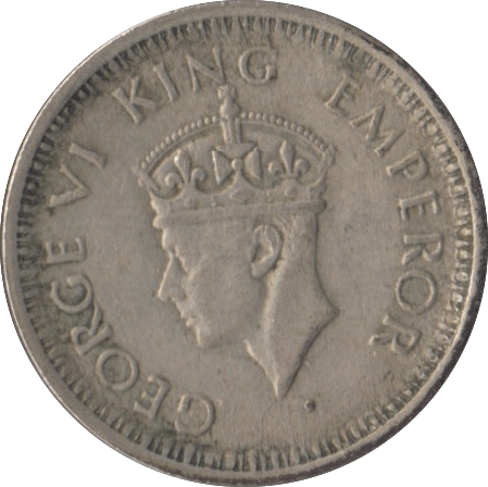 1944 QUARTER RUPEE INDIA - SILVER WORLD COINS - Cambridgeshire Coins
