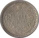 1944 QUARTER RUPEE INDIA - SILVER WORLD COINS - Cambridgeshire Coins
