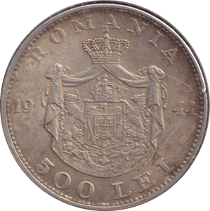 1944 ROMANIA FIVE HUNDRED LEI - WORLD COINS - Cambridgeshire Coins