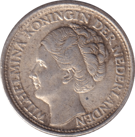 1944 SILVER 25 CENTS NETHERLANDS - SILVER WORLD COINS - Cambridgeshire Coins