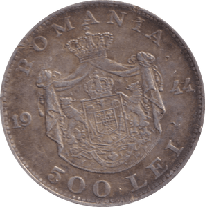 1944 SILVER 500 LEI ROMANIA - SILVER WORLD COINS - Cambridgeshire Coins