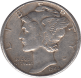 1944 SILVER DIME USA - SILVER WORLD COINS - Cambridgeshire Coins