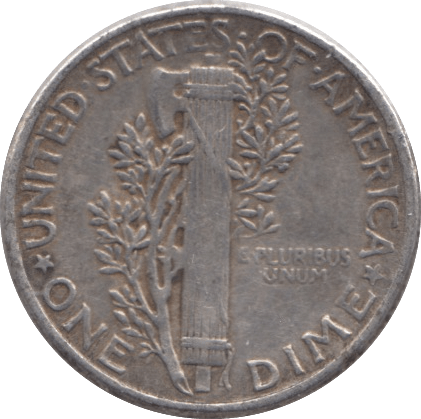 1944 SILVER DIME USA - SILVER WORLD COINS - Cambridgeshire Coins