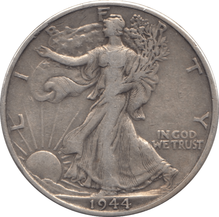 1944 SILVER HALF DOLLAR USA - SILVER WORLD COINS - Cambridgeshire Coins