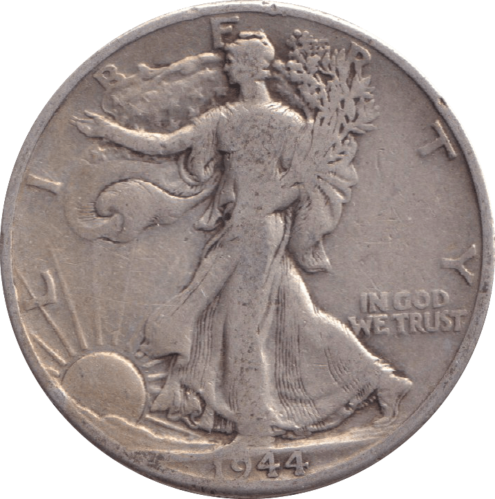 1944 SILVER HALF DOLLAR USA - SILVER WORLD COINS - Cambridgeshire Coins