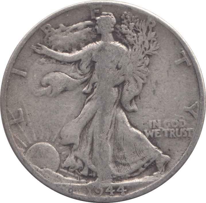 1944 SILVER HALF DOLLAR USA - SILVER WORLD COINS - Cambridgeshire Coins