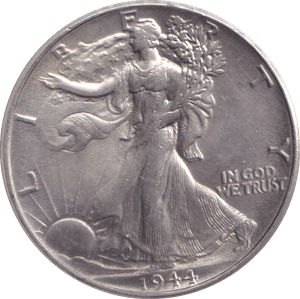 1944 SILVER HALF DOLLAR USA - SILVER WORLD COINS - Cambridgeshire Coins