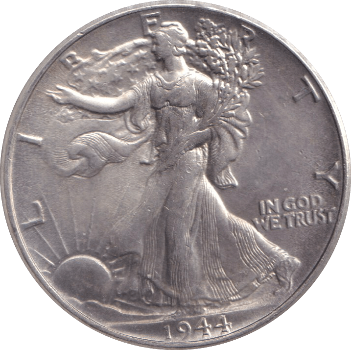 1944 SILVER HALF DOLLAR USA - SILVER WORLD COINS - Cambridgeshire Coins
