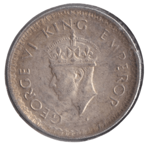 1944 SILVER HALF RUPEES INDIA - SILVER WORLD COINS - Cambridgeshire Coins