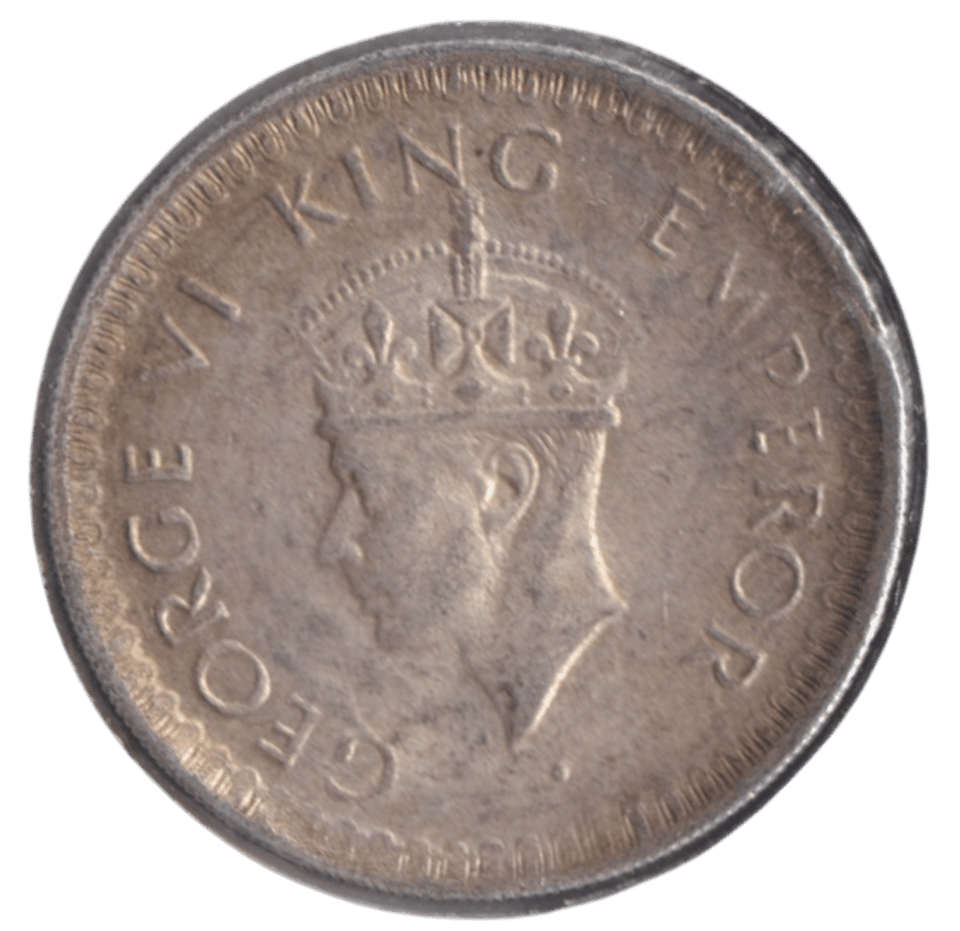 1944 SILVER HALF RUPEES INDIA - SILVER WORLD COINS - Cambridgeshire Coins