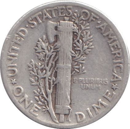 1944 SILVER ONE DIME USA - SILVER WORLD COINS - Cambridgeshire Coins