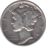 1944 SILVER ONE DIME USA - SILVER WORLD COINS - Cambridgeshire Coins