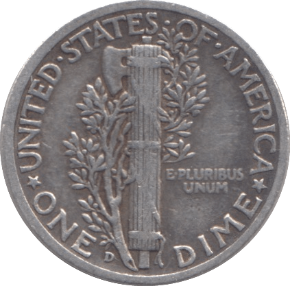 1944 SILVER ONE DIME USA - SILVER WORLD COINS - Cambridgeshire Coins
