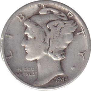 1944 SILVER ONE DIME USA - SILVER WORLD COINS - Cambridgeshire Coins