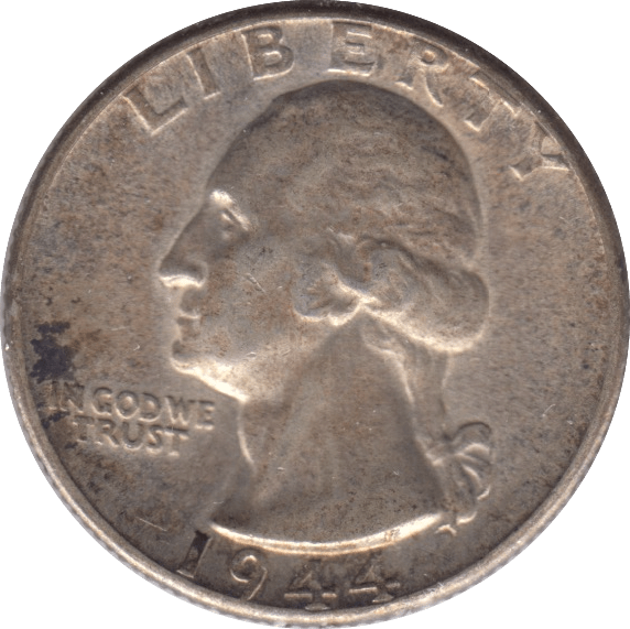 1944 SILVER QUARTER DOLLAR USA - SILVER WORLD COINS - Cambridgeshire Coins