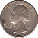 1944 SILVER QUARTER DOLLAR USA - SILVER WORLD COINS - Cambridgeshire Coins