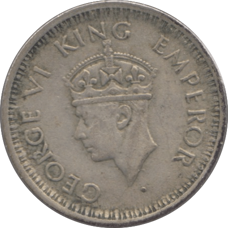 1944 SILVER QUARTER RUPEE INDIA - SILVER WORLD COINS - Cambridgeshire Coins