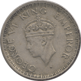 1944 SILVER QUARTER RUPEE INDIA - SILVER WORLD COINS - Cambridgeshire Coins