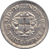 1944 SILVER THREEPENCE ( AUNC ) - THREEPENCE - Cambridgeshire Coins