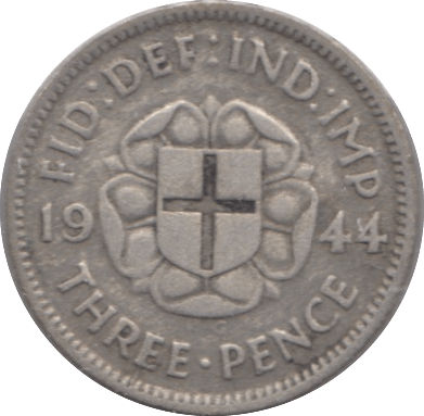 1944 SILVER THREEPENCE ( FINE ) - Threepence - Cambridgeshire Coins
