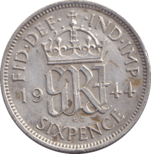 1944 SIXPENCE ( EF ) - SIXPENCE - Cambridgeshire Coins