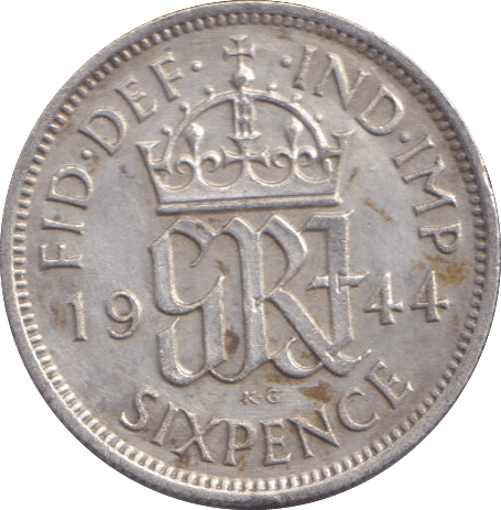 1944 SIXPENCE ( EF ) - SIXPENCE - Cambridgeshire Coins