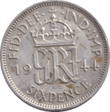 1944 SIXPENCE ( EF ) - SIXPENCE - Cambridgeshire Coins