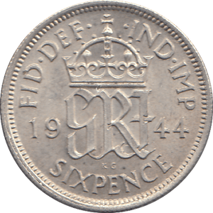1944 SIXPENCE (GVF) - WORLD COINS - Cambridgeshire Coins