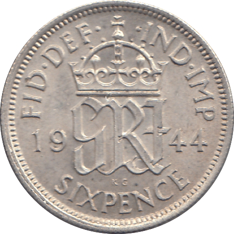 1944 SIXPENCE (GVF) - WORLD COINS - Cambridgeshire Coins