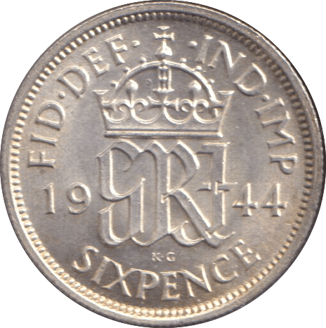 1944 SIXPENCE ( UNC ) - SIXPENCE - Cambridgeshire Coins