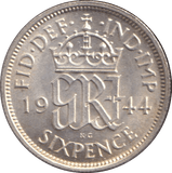 1944 SIXPENCE ( UNC ) - SIXPENCE - Cambridgeshire Coins