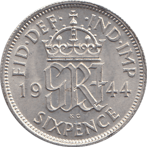 1944 SIXPENCE ( UNC ) - WORLD COINS - Cambridgeshire Coins