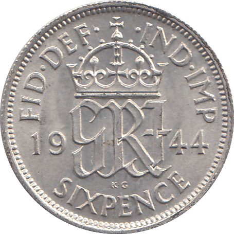 1944 SIXPENCE ( UNC ) - WORLD COINS - Cambridgeshire Coins