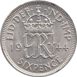 1944 SIXPENCE ( UNC ) - WORLD COINS - Cambridgeshire Coins