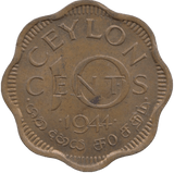 1944 TEN CENTS CEYLON - WORLD COINS - Cambridgeshire Coins