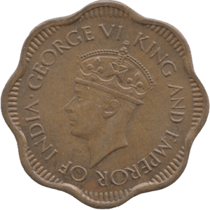 1944 TEN CENTS CEYLON - WORLD COINS - Cambridgeshire Coins