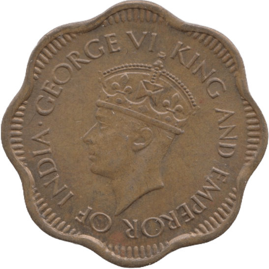 1944 TEN CENTS CEYLON - WORLD COINS - Cambridgeshire Coins