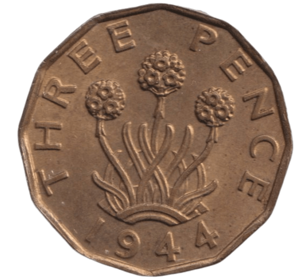 1944 THREEPENCE ( BU ) - THREEPENCE - Cambridgeshire Coins