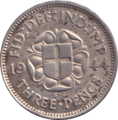 1944 THREEPENCE ( EF ) - THREEPENCE - Cambridgeshire Coins