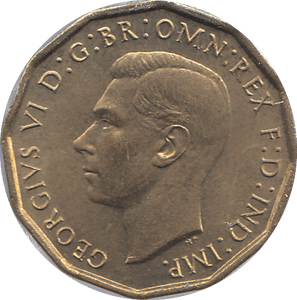 1945 BRASS THREEPENCE ( BU ) - THREEPENCE - Cambridgeshire Coins