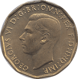 1945 BRASS THREEPENCE ( BU ) - THREEPENCE - Cambridgeshire Coins
